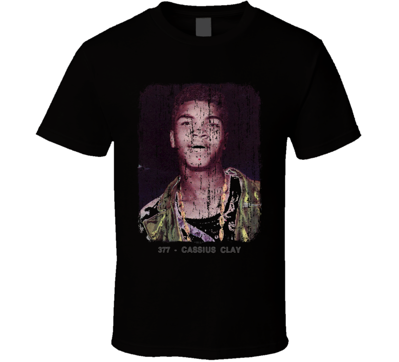 1966 Cassius Clay Vintage Boxing Trading Card Worn Look Cool T Shirt 1966 Cassius Clay Vintage Boxing Trading Card Worn Look Cool T Shirt