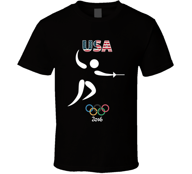 Team USA Fencing Champion Rio 2016 Olympic Gold Athlete Fan T Shirt Team USA Fencing Champion Rio 2016 Olympic Gold Athlete Fan T Shirt