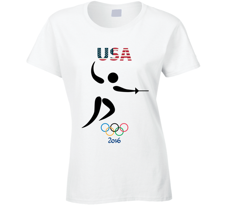 Team USA Fencing Champion Rio 2016 Olympic Gold Athlete Ladies T Shirt