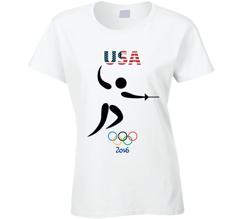 Team USA Fencing Champion Rio 2016 Olympic Gold Athlete Ladies T Shirt Team USA Fencing Champion Rio 2016 Olympic Gold Athlete Ladies T Shirt