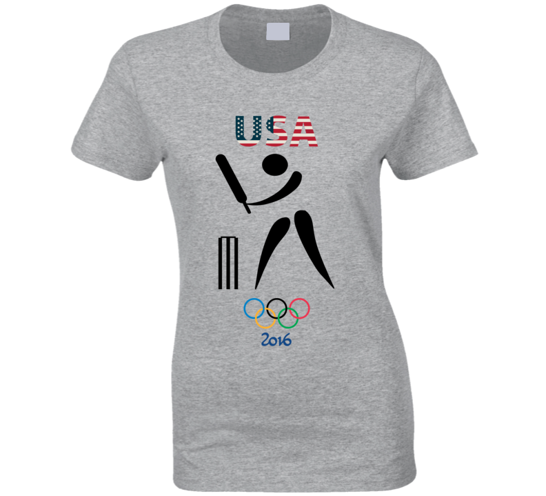 Team USA Cricket Champion Rio 2016 Olympic Gold Athlete Ladies T Shirt Team USA Cricket Champion Rio 2016 Olympic Gold Athlete Ladies T Shirt