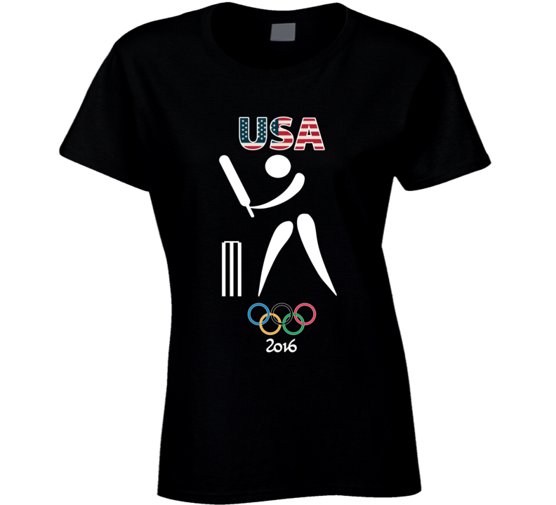 Team USA Cricket Champion Rio 2016 Olympic Gold Athlete Ladies T Shirt Team USA Cricket Champion Rio 2016 Olympic Gold Athlete Ladies T Shirt