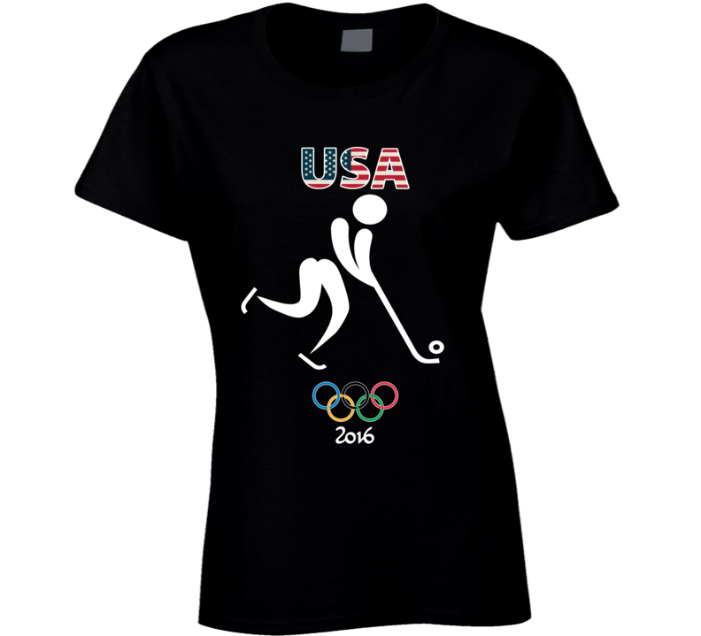 Team USA Bandy Champion Rio 2016 Olympic Gold Athlete Ladies T Shirt