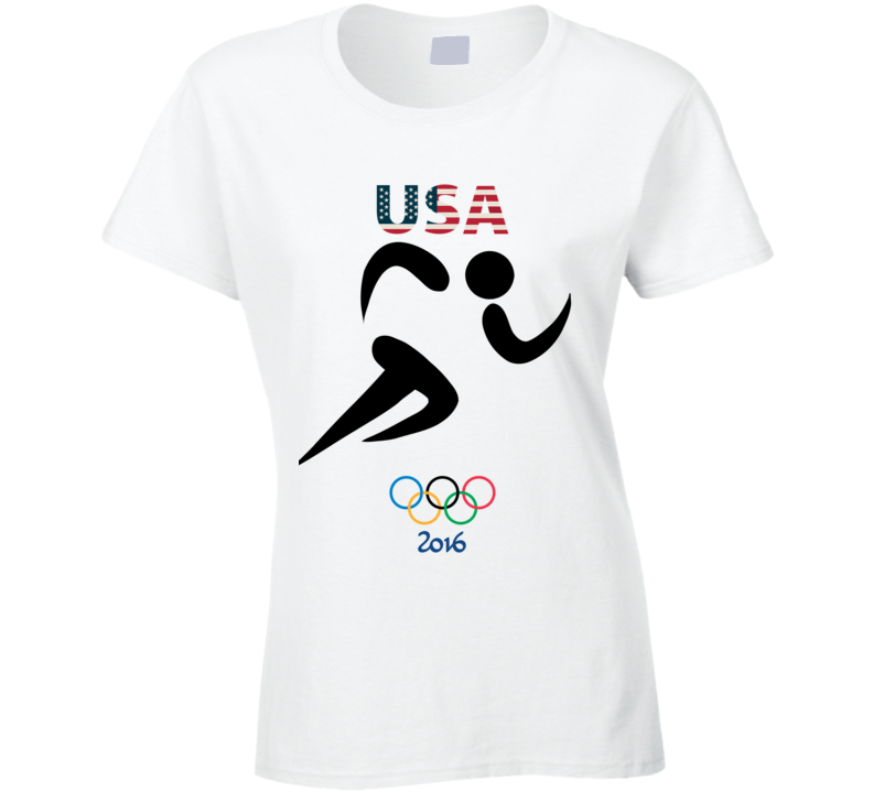 Team USA Track Champion Rio 2016 Olympics Athlete Ladies T Shirt Team USA Track Champion Rio 2016 Olympics Athlete Ladies T Shirt