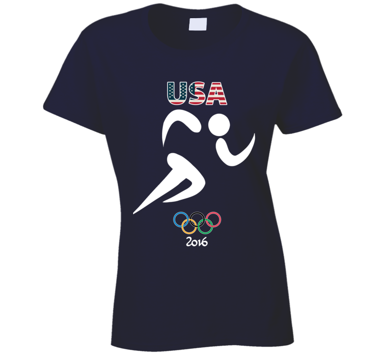 Team USA Track Champion Rio 2016 Olympics Athlete Ladies T Shirt Team USA Track Champion Rio 2016 Olympics Athlete Ladies T Shirt