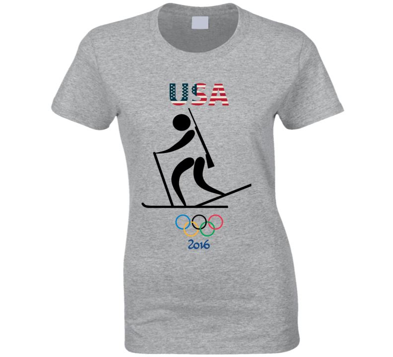 Team USA Biathlon Champion Rio 2016 Olympics Athlete Ladies T Shirt Team USA Biathlon Champion Rio 2016 Olympics Athlete Ladies T Shirt