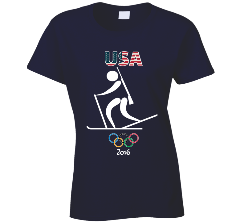 Team USA Biathlon Champion Rio 2016 Olympics Athlete Ladies T Shirt Team USA Biathlon Champion Rio 2016 Olympics Athlete Ladies T Shirt