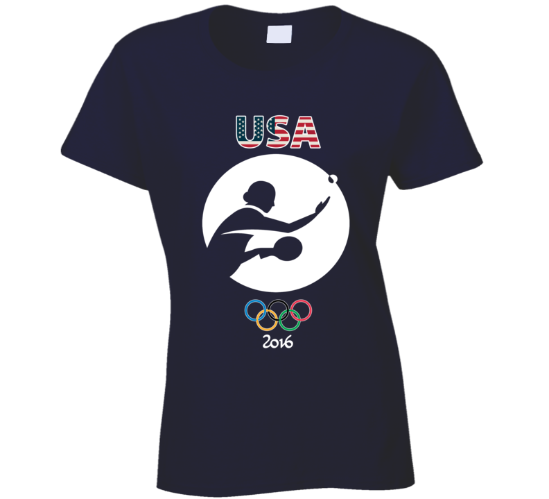 Team USA Table Tennis Champion Rio 2016 Olympic Athlete Ladies T Shirt Team USA Table Tennis Champion Rio 2016 Olympic Athlete Ladies T Shirt