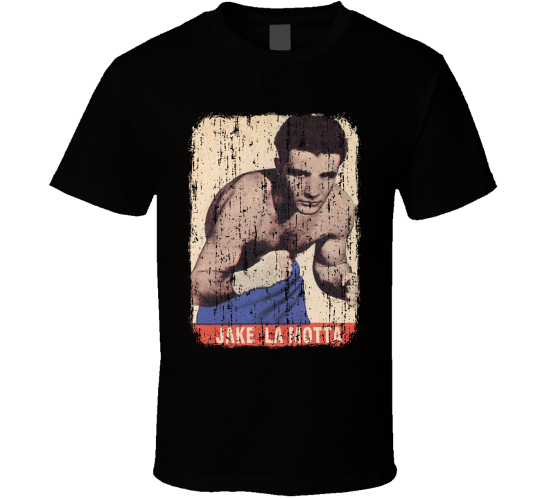 1948 Jake LaMotta Vintage Boxing Trading Card Worn Look Cool T Shirt