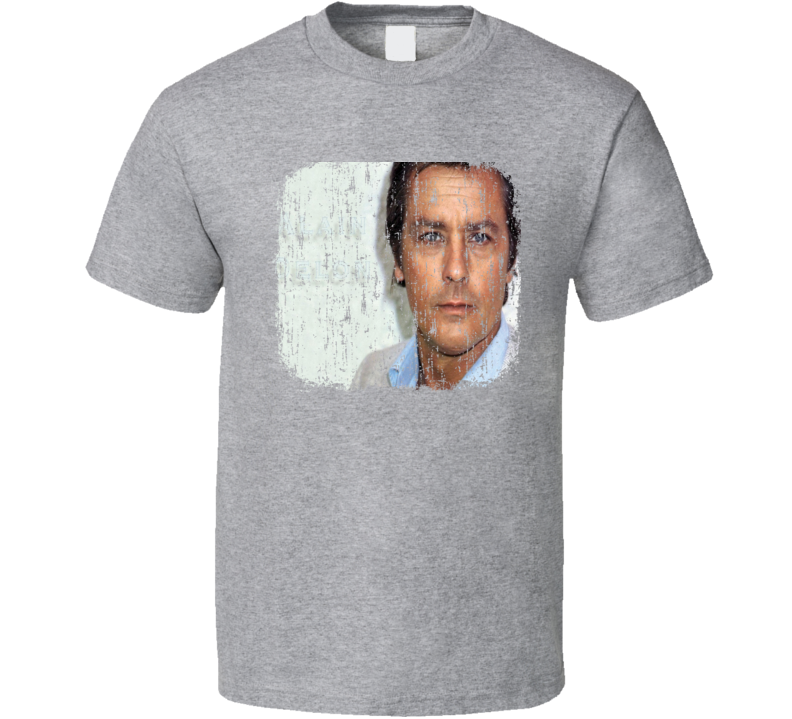 Alain Delon Actor Celebrity Tribute Poster Worn Look Movie T Shirt Alain Delon Actor Celebrity Tribute Poster Worn Look Movie T Shirt