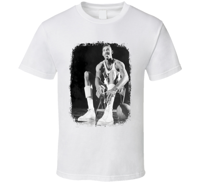 Bill Russell Basketball Celebrity Tribute Worn Look Sports T Shirt