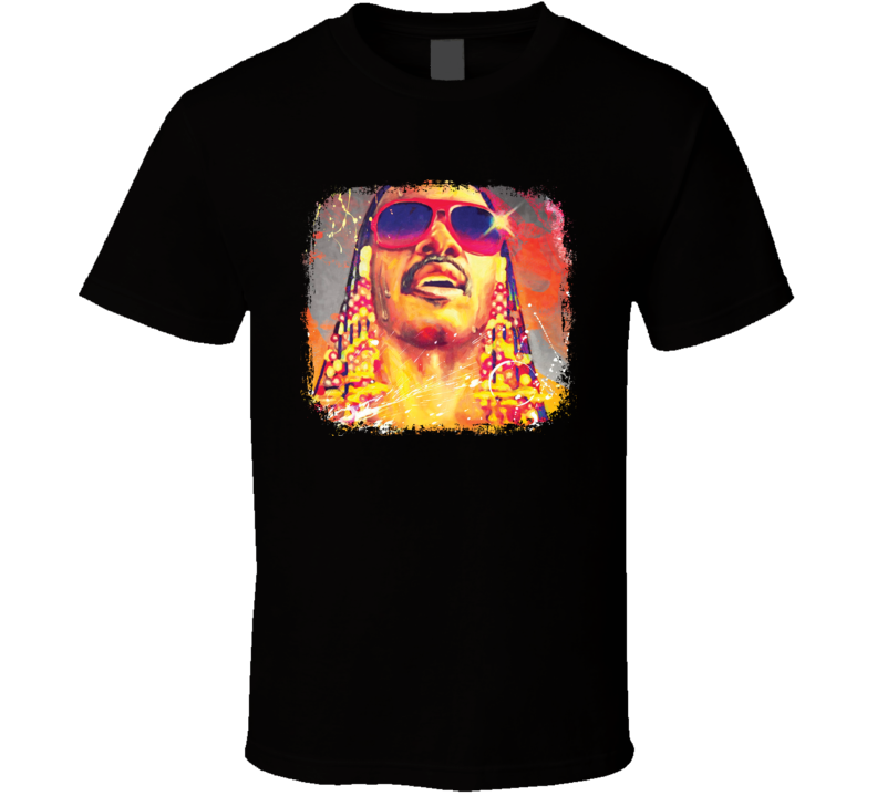 Stevie Wonder Soul Musician Tribute Poster Worn Look Music T Shirt Stevie Wonder Soul Musician Tribute Poster Worn Look Music T Shirt