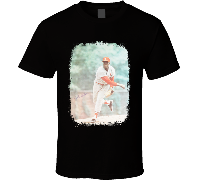 Bob Gibson Baseball Celebrity Tribute Poster Worn Look Sports T Shirt Bob Gibson Baseball Celebrity Tribute Poster Worn Look Sports T Shirt