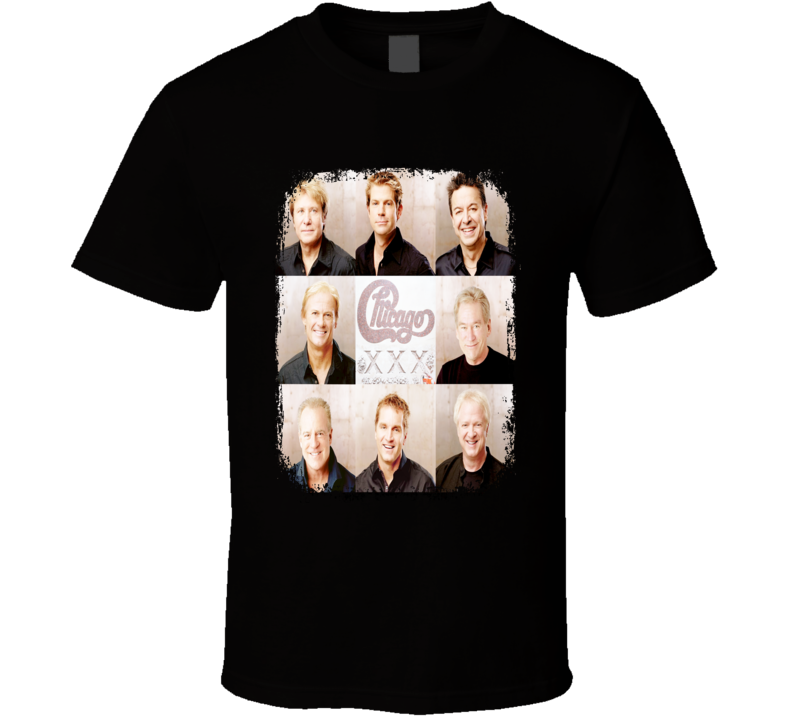 Chicago Band Rock Music Celebrity Tribute Poster Worn Look T Shirt Chicago Band Rock Music Celebrity Tribute Poster Worn Look T Shirt