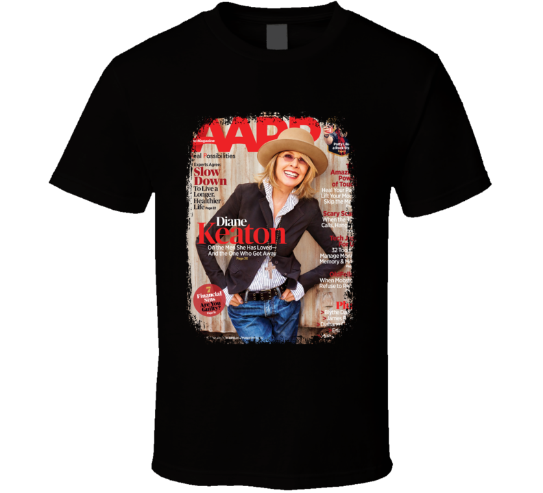 Diane Keaton Actress Celebrity Magazine Cover Worn Look Movie T Shirt