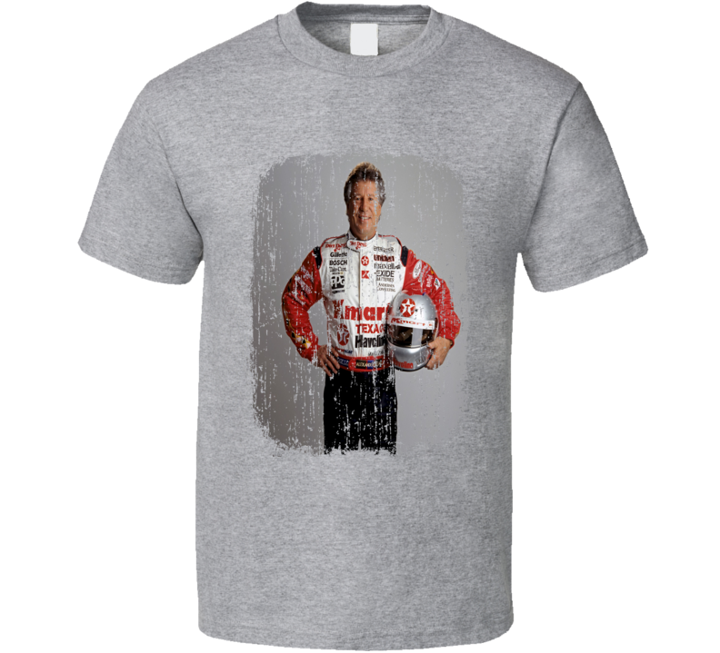 Mario Andretti Car Racing Tribute Poster Worn Look Sports T Shirt Mario Andretti Car Racing Tribute Poster Worn Look Sports T Shirt