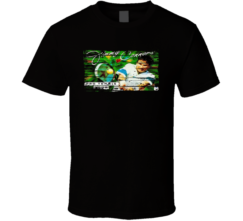Jimmy Connors Tennis Celebrity Tribute Poster Worn Look Sports T Shirt Jimmy Connors Tennis Celebrity Tribute Poster Worn Look Sports T Shirt