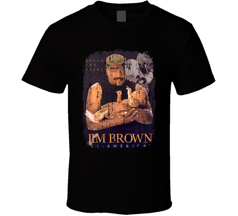 Jim Brown Football Celebrity Movie Poster Worn Look Sports T Shirt Jim Brown Football Celebrity Movie Poster Worn Look Sports T Shirt