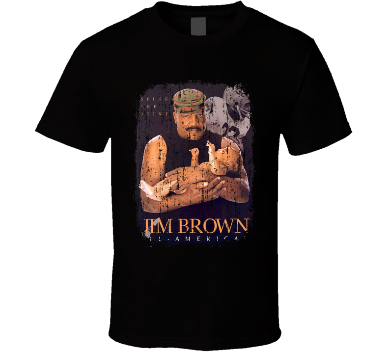 Jim Brown Football Celebrity Movie Poster Worn Look Sports T Shirt