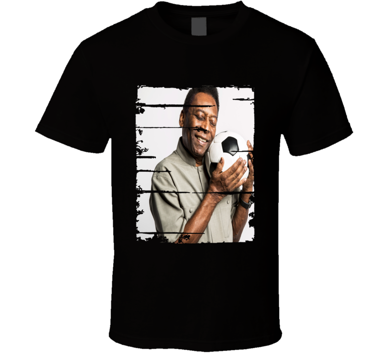 Pele Soccer Celebrity Tribute Poster Worn Look Sports T Shirt Pele Soccer Celebrity Tribute Poster Worn Look Sports T Shirt