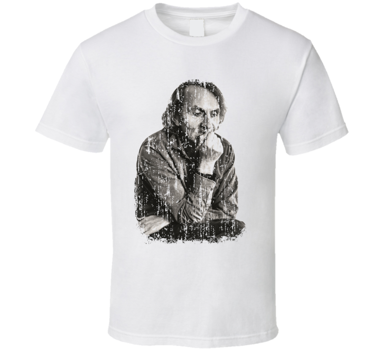 Michel Houellebecq Author Tribute Poster Worn Look Writers T Shirt