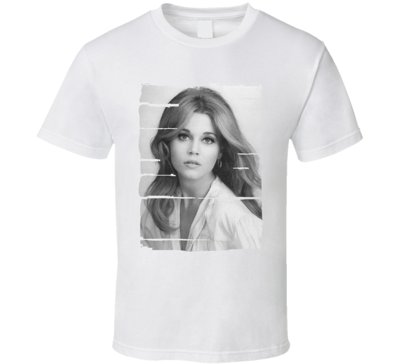 Jane Fonda Actress Celebrity Tribute Poster Worn Look Movie T Shirt Jane Fonda Actress Celebrity Tribute Poster Worn Look Movie T Shirt