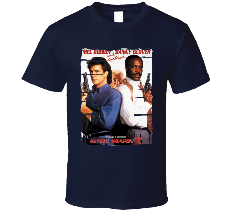 Danny Glover Lethal Weapon Movie Poster Tribute Worn Look T Shirt