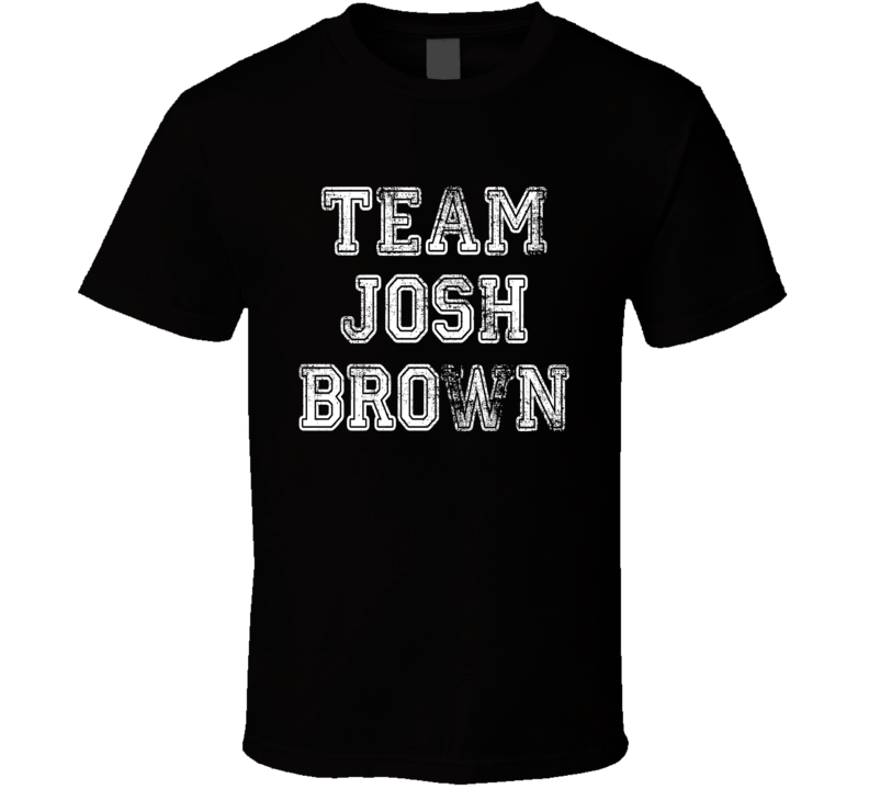 Team Josh Brown New York Football Player Fan Worn Look Sports T Shirt Team Josh Brown New York Football Player Fan Worn Look Sports T Shirt