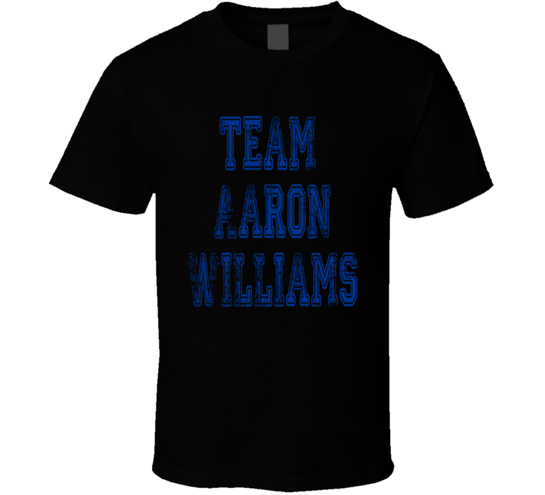 Team Aaron Williams Buffalo Football Player Worn Look Sports T Shirt Team Aaron Williams Buffalo Football Player Worn Look Sports T Shirt