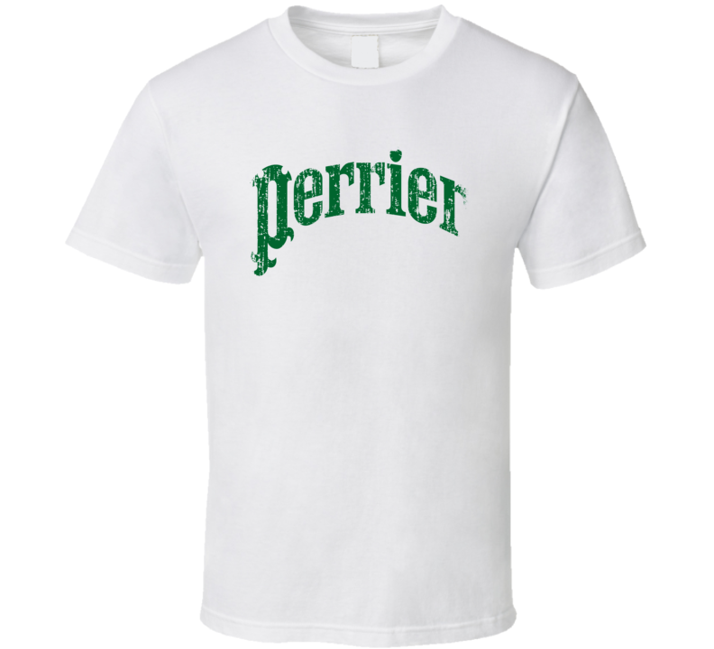 Perrier Water Natural Mineral Drink Worn Look Cool Beverage T Shirt