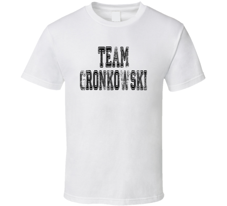 Team Gronkowski New England Football Player Worn Look Sports T Shirt Team Gronkowski New England Football Player Worn Look Sports T Shirt