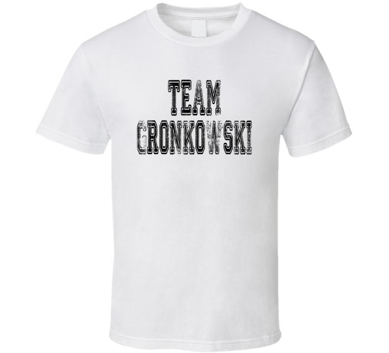 Team Gronkowski New England Football Player Worn Look Sports T Shirt