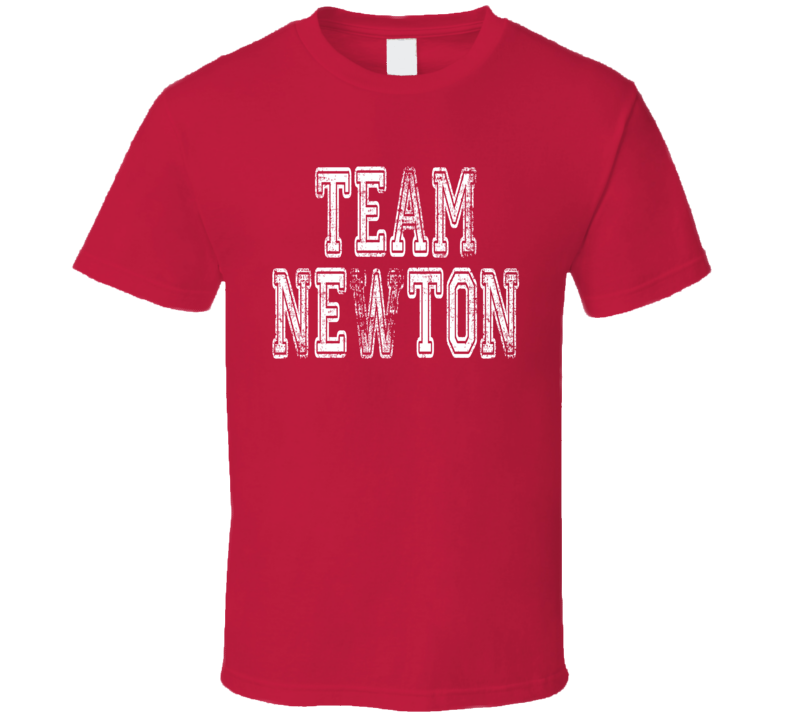 Team Newton Carolina Football Player Fan Worn Look Cool Sports Shirt Team Newton Carolina Football Player Fan Worn Look Cool Sports Shirt