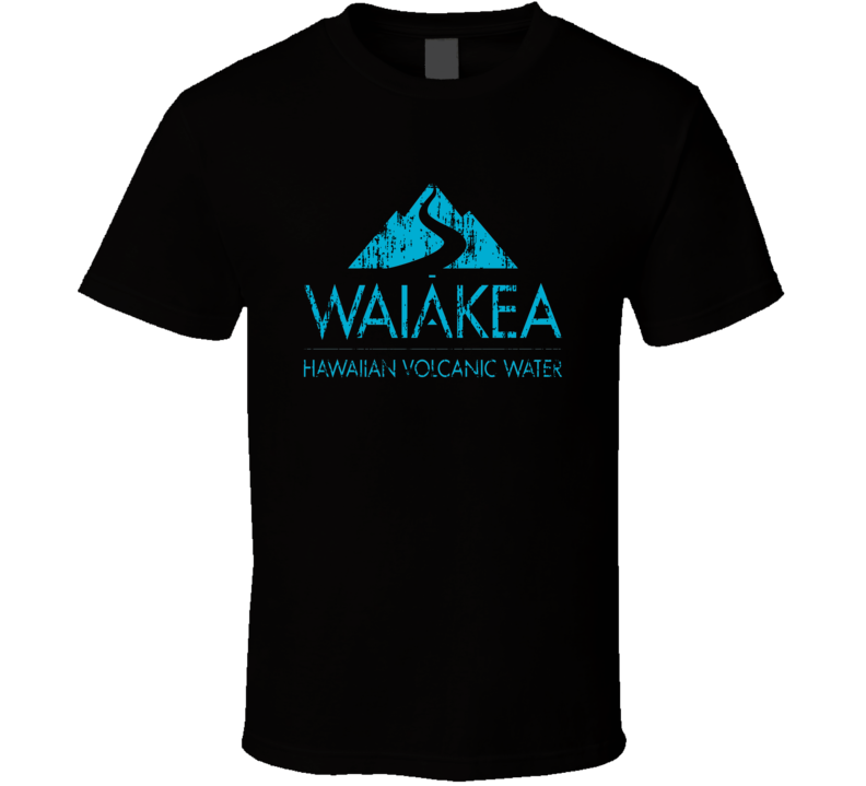 Waiakea Hawaiian Water Mineral Drink Worn Look Cool Beverage T Shirt