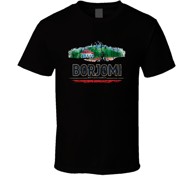 Borjomi Water Natural Mineral Drink Worn Look Cool Beverage T Shirt