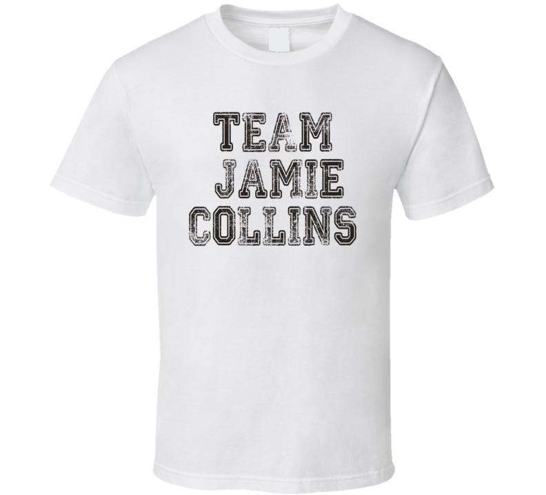 Team Jamie Collins Cleveland Fooball Player Fan Worn Look T Shirt