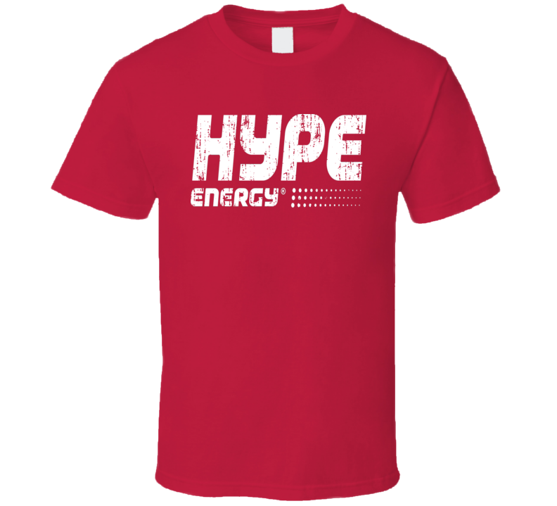 Hype Energy Drink Cool Caffine Beverage Worn Look Sports T Shirt