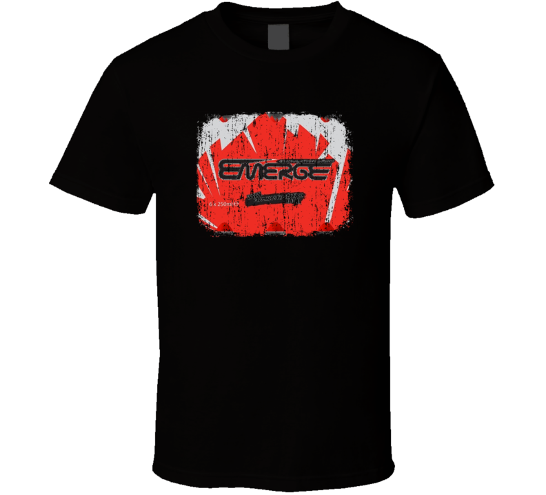 Emerge Stimulation Energy Drink Caffine Beverage Worn Look T Shirt