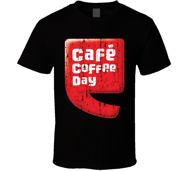 Cafe Coffee Day Indian Cuisine Cool Curry Food Lover Worn Look T Shirt