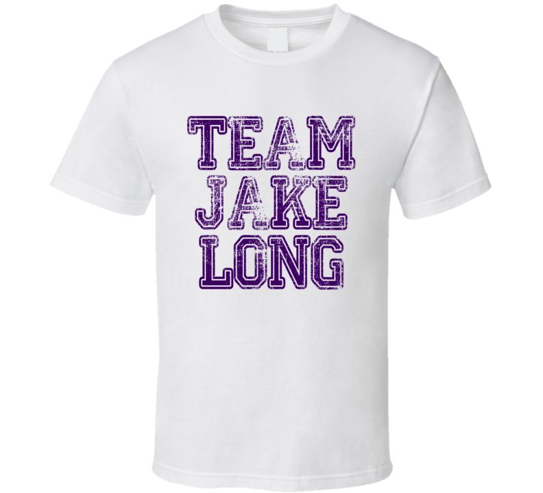 Team Jake Long Minnesota Football Player Worn Look Sports T Shirt