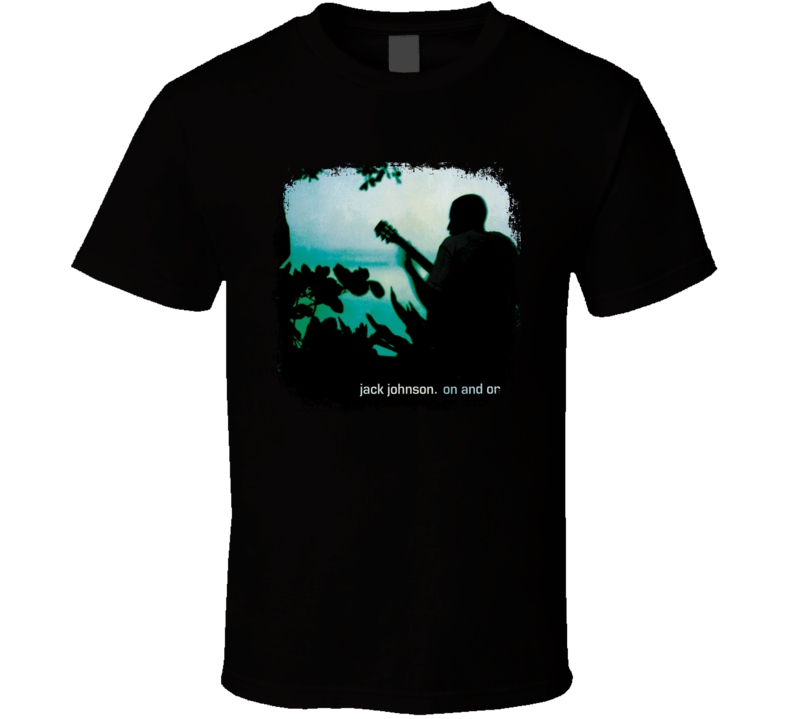Jack Johnson On And On EDM Album Poster Worn Look Music T Shirt Jack Johnson On And On EDM Album Poster Worn Look Music T Shirt