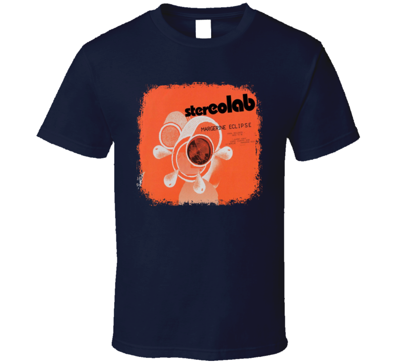 Stereolab Margerine Eclipse EDM Album Poster Worn Look Music T Shirt