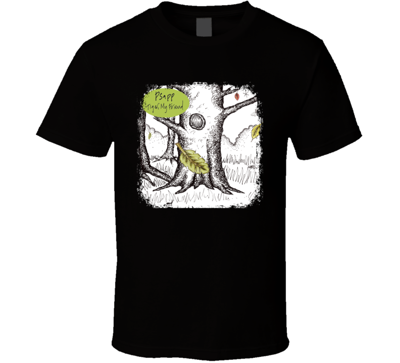 Psapp Tiger My Friend EDM Album Poster Worn Look Music T Shirt Psapp Tiger My Friend EDM Album Poster Worn Look Music T Shirt