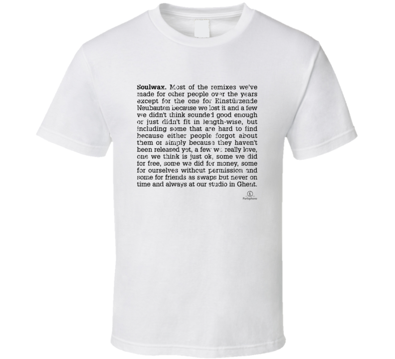 Soulwax Most Of The Remixes Album Poster Worn Look Music T Shirt Soulwax Most Of The Remixes Album Poster Worn Look Music T Shirt