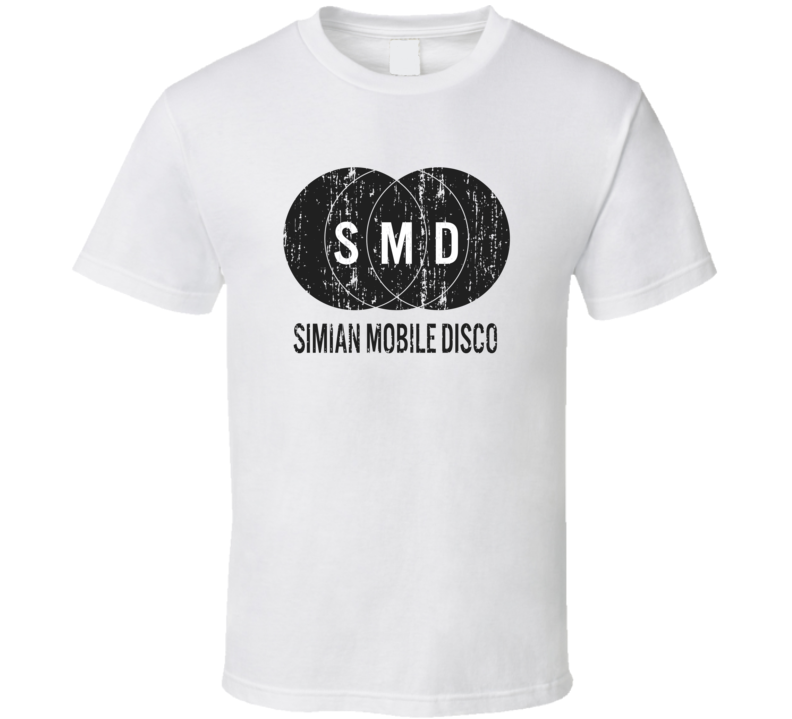 Simian Mobile Disco Attack Decay Sustain Poster Worn Look T Shirt Simian Mobile Disco Attack Decay Sustain Poster Worn Look T Shirt