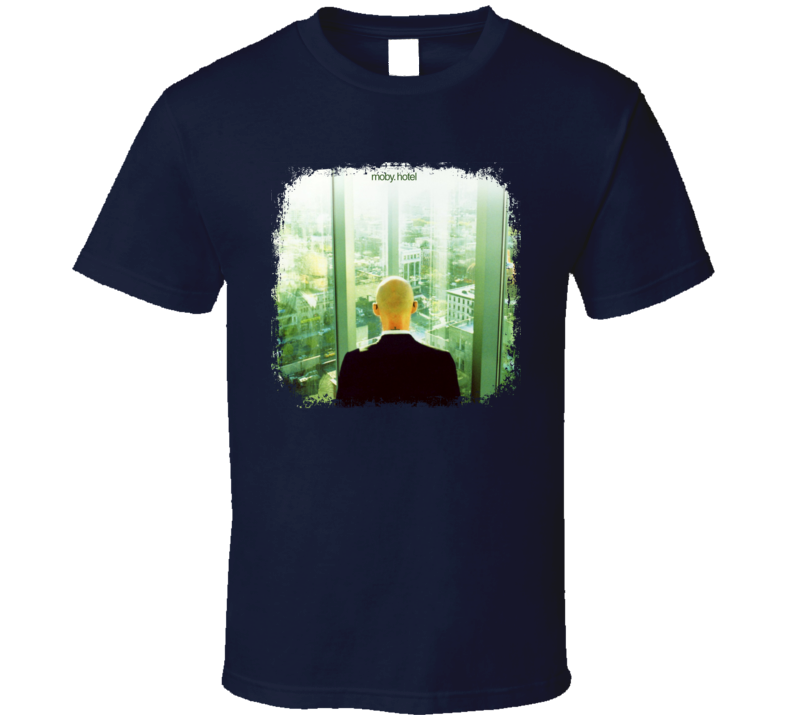 Moby Hotel EDM Album Poster Worn Look Music T Shirt Moby Hotel EDM Album Poster Worn Look Music T Shirt