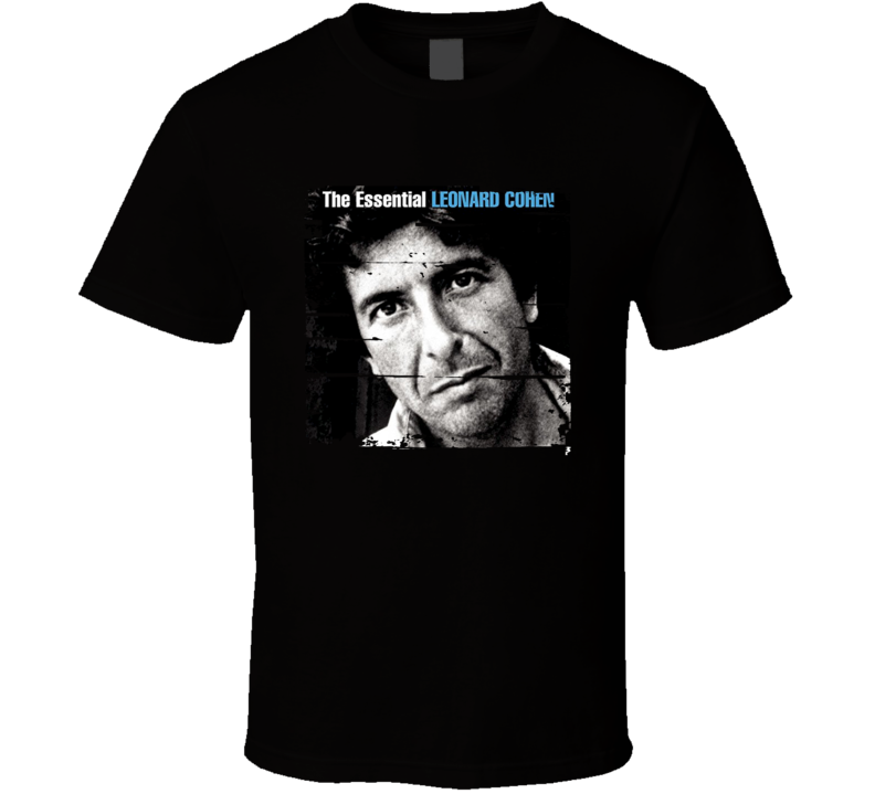 Leonard Cohen The Essential Poster Worn Look Music Gift T Shirt