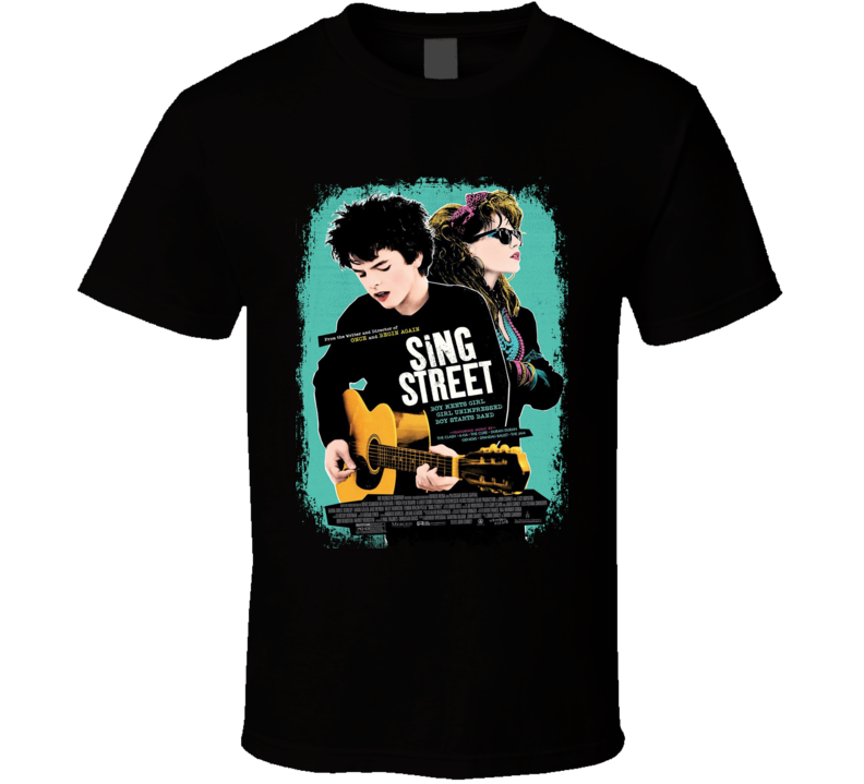 Sing Street Movie Poster Worn Look Cool Musical Film Gift T Shirt