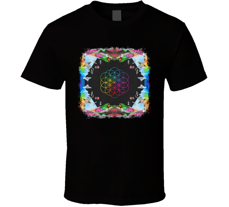 Coldplay A Head Full Of Dreams Poster Worn Look Music Gift T Shirt Coldplay A Head Full Of Dreams Poster Worn Look Music Gift T Shirt