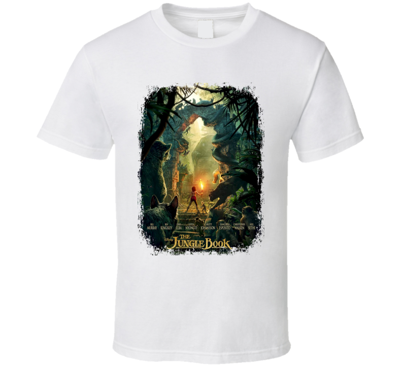 The Jungle Book Movie Poster Worn Look Cool Drama Film Gift T Shirt The Jungle Book Movie Poster Worn Look Cool Drama Film Gift T Shirt